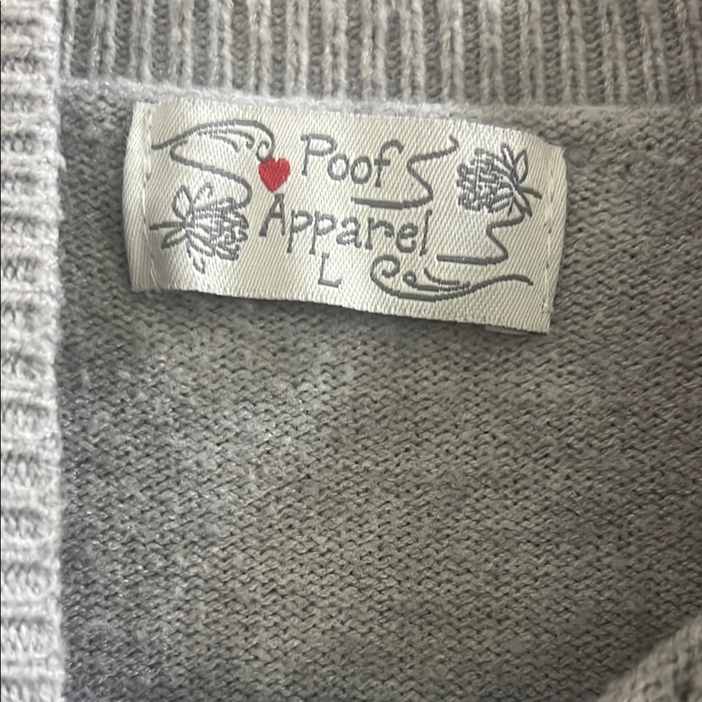 Poof! Gray and White Turtleneck Sweater - Picture 2 of 3